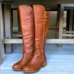 Tall brown boots
